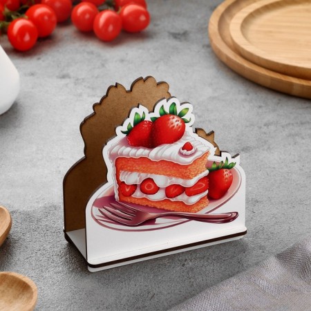Napkin "strawberry cake", 12 x 12 x 6 cm-2