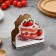 Napkin "strawberry cake", 12 x 12 x 6 cm