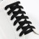 Shoe shoes, flat, 8 mm, 90 cm, packing 25 pcs, black color