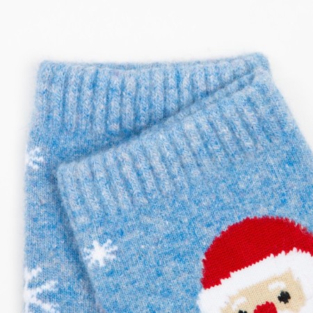Women's socks from the Mongol wool "Santa", the color is red, size 25 (37-39)-2