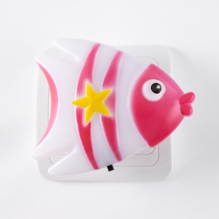 Nightlight 4 diode "fish" 220V mix 7.5x9x2 cm Risalux-1
