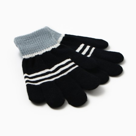 Children's gloves minku, black color, 15 cm-1