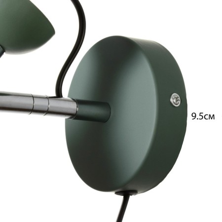 Sconces with a switch on the wire "Claudia" E27 40W green 28x15x20cm-7