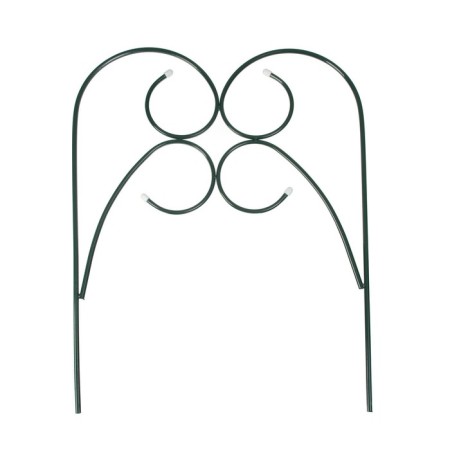 Decorative fence, 55 × 300 cm, 5 sections, metal, green, "gardener"-7