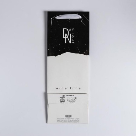 Gift Package Laminated for a bottle, packaging, “Wine Time”, 13 x 36 x 10 cm-3