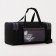 Road bag, 3 parts on zippers, external pocket, long belt, black/gray color