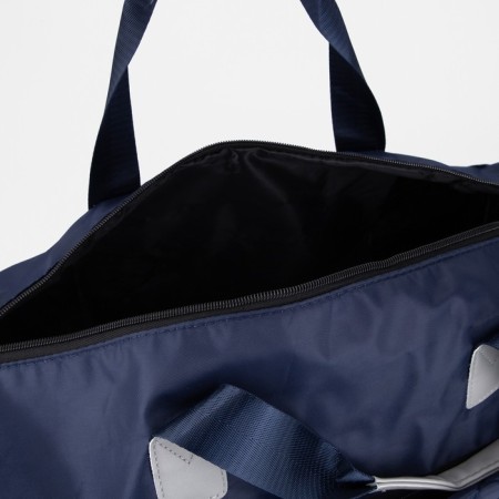 Road bag on lightning, outer pocket, long belt, suitcase holder, blue color-2