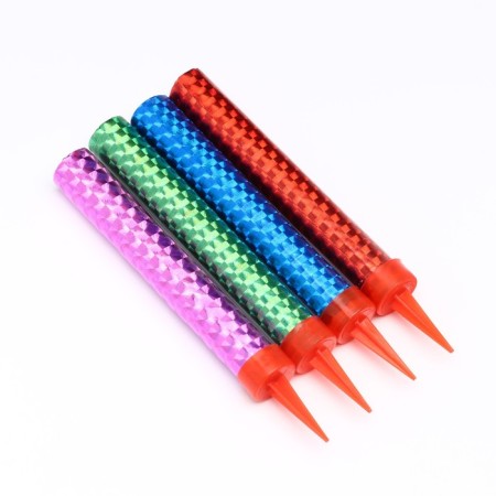 Candles Fountains for the Cake "Rainbow Sparks" 10 cm, 30 seconds, color flame, 4 pcs-6