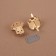 Bag Fraille, 2.2 × 2.7 cm, gold color
