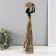 Souvenir Polystone "African with fruits on her head" Gold with black 8x6x33 cm