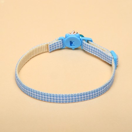 Koshachi collar "Snowflake", with a bell and suspension, 30 x 1 cm, polyester, blue-1