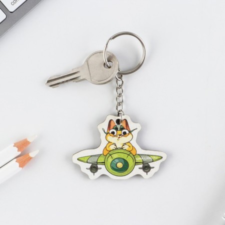 Gift set: notebook and wooden keychain "The most fearless"-4