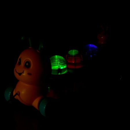 Musical catka on the rope "Caterpillar", light and sound effects-10