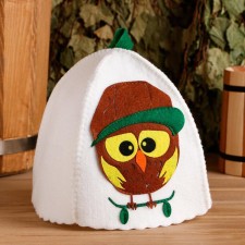 Bath cap with children's applique 