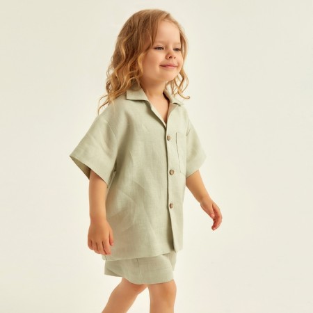 DEOPLE HOME HOME (shirt and shorts) SL Home P 34 (122-128), light green-5