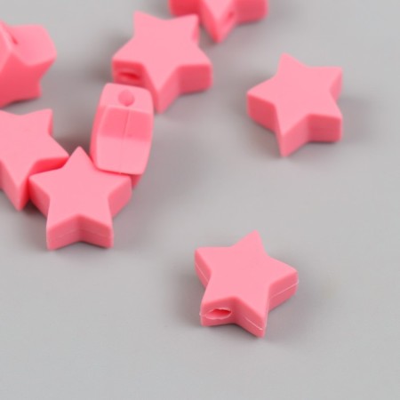 Busina silicone "Asterisk" pink d = 1.4 cm