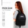 Backpack school textile nazamok, with pocket, 27x11x37, black