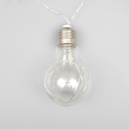 Garland “thread” 3 m with nozzles “light bulbs”, IP20, silver thread, 100 LED, glow of multi, 3.5 V-6