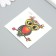 Tattoo on the body color "owl on a branch with a flower" 6x6 cm