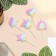 Set of candles for the cake, 5 pcs "Children's Rainbow Party", multi -colored
