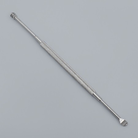 Paste, double -sided, metal, 12 cm, silver color-1