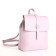 City backpack of artificial leather with lightning, pink color