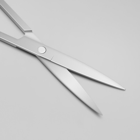 Scissors are manicure, straight, wide, 12 cm, silver color-2