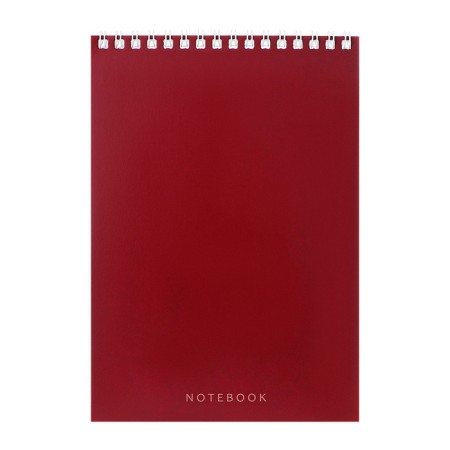 Notepad A5, 40 sheets in the cage on the rowing "red", cover of shaky cardboard, offset unit