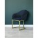 SHELL chair, 56 × 63 × 83 cm, blue color, gold frame