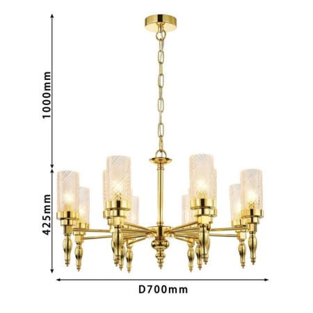 Suspension chandelier Anima 700 mm, E14 480W-2