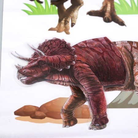 Sticker Plastic Interior 3D "Dinosaurs" mix 50x32 cm-3