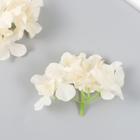 Flowers for decorating "hydrangea" white-yellow 10x10 cm