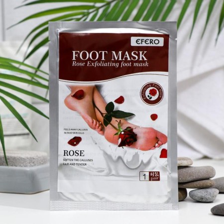 Exfoliating mask-cuts for legs based on red rose extract, universal, 1 pair