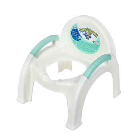 Pot - a chair with a lid, the color is light blue-12