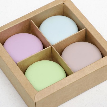 Box for sweets with a window, craft 12.5 x 12.5 x 3.5 cm-4