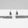 Hanging earrings "Hollywood" rain, gray color, 11 cm