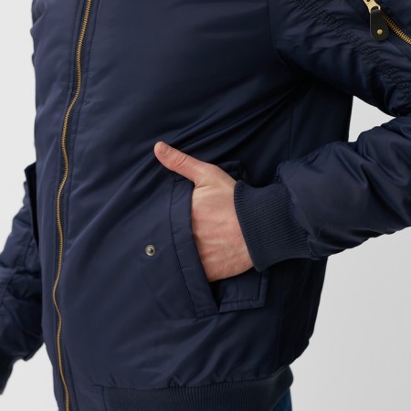 Бомбер мужской на молнии MIST, размер 46, синий-4