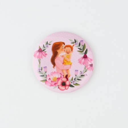 Magnet of sunset "beloved mother", diam. 5 cm-1