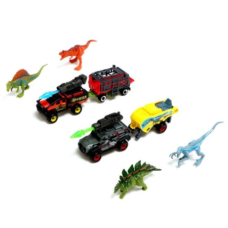 The set of metal machines "Dino Park", with dinosaurs, shoot bullets, mix-14