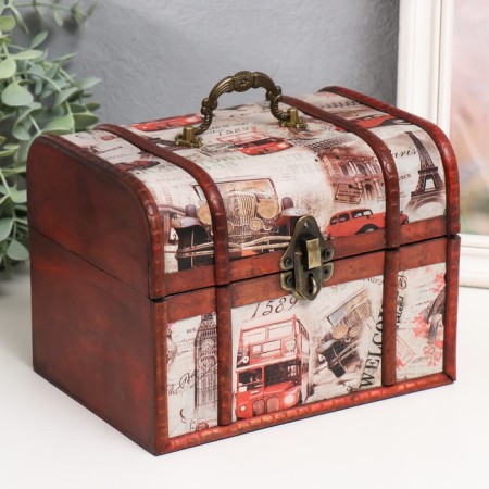 Casket wood chest "Paris" 15x20x15 cm