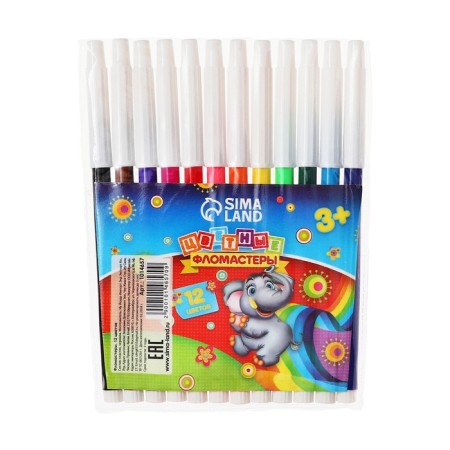 Felt -tip pens, 12 colors, non -premised cap-5