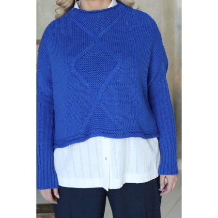 Female jumper, size 52, blue color-2