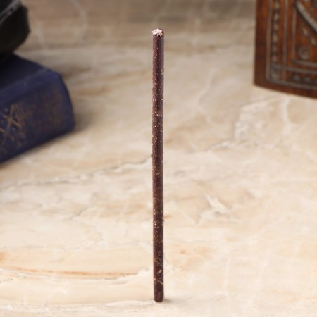 Magic wax candle "strength and help of the genus", with a root of a sowing, 16x0.6 cm, black-1