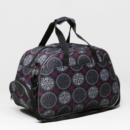 Road bag with lightning, 2 outer pockets, long belt, gray color