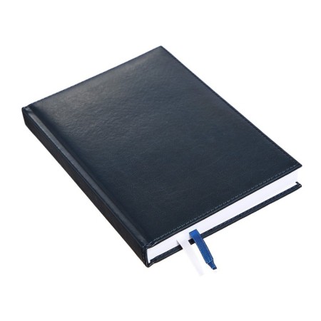 Leduced Diary A5 160 sheets attomex.visa, solid cover of artificial leather with foam rubber, block 70 g/m2, blue-1