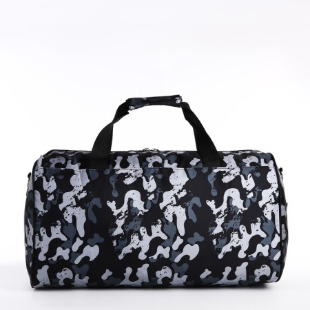 Road bag with lightning, external pocket, long belt, gray/black color-1