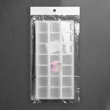 Organizer for needlework, 21 branches, 21.5 × 10.5 × 1.9 cm, the color is transparent-4