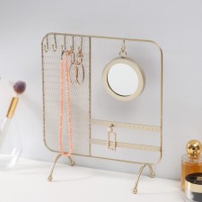 Souvenir Metal with a mirror stand for jewelry 