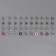 Shirt buttons, open, in the organizer, d = 9.5 mm, 200 pcs, color colorful color