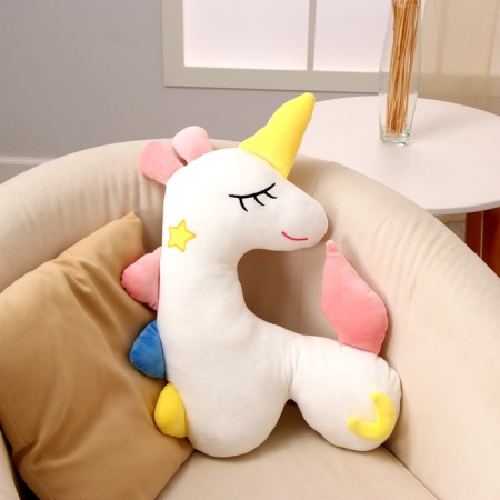Soft toy "Unicorn", 45 cm, white color